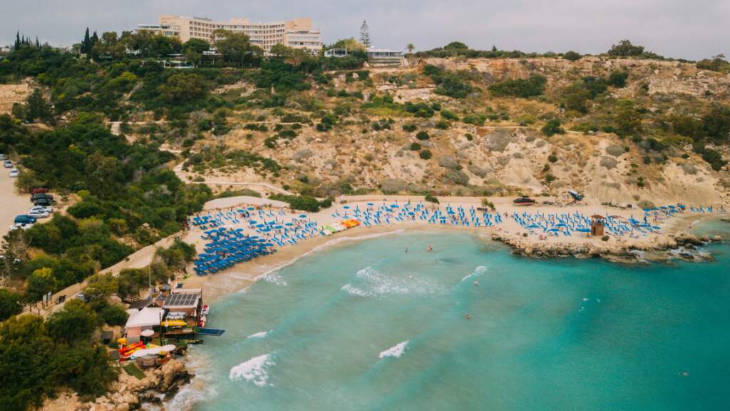 Pissour beach on a sunny day