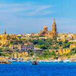 Malta seaside view of Mgarr on Gozo Island