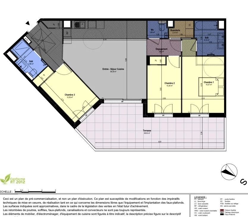3 Bed, 2 Bath, ApartmentFor Sale, Châteauneuf-Grasse, Alpes-Maritimes